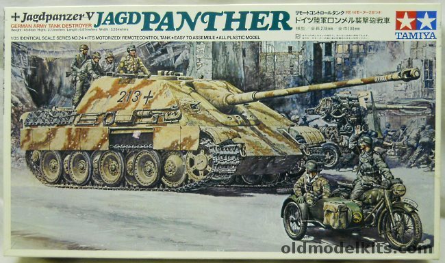 Tamiya 1/35 Jagdpanzer V Jagd Panther Motorized with Remote Control, MT224-850 plastic model kit